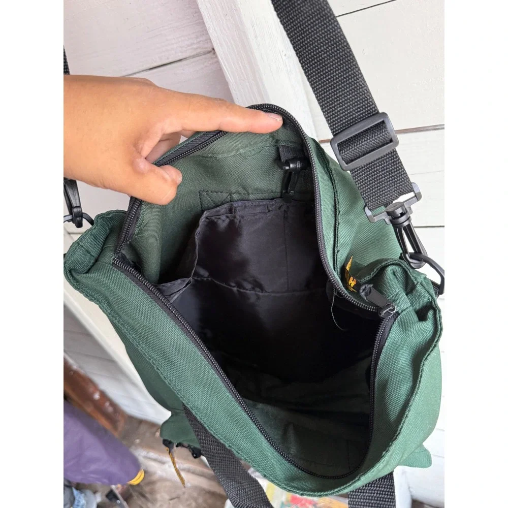 Outward Hound Pet Travel Gear Bag Green Canvas Shoulder Tote Dog Travel Carrier